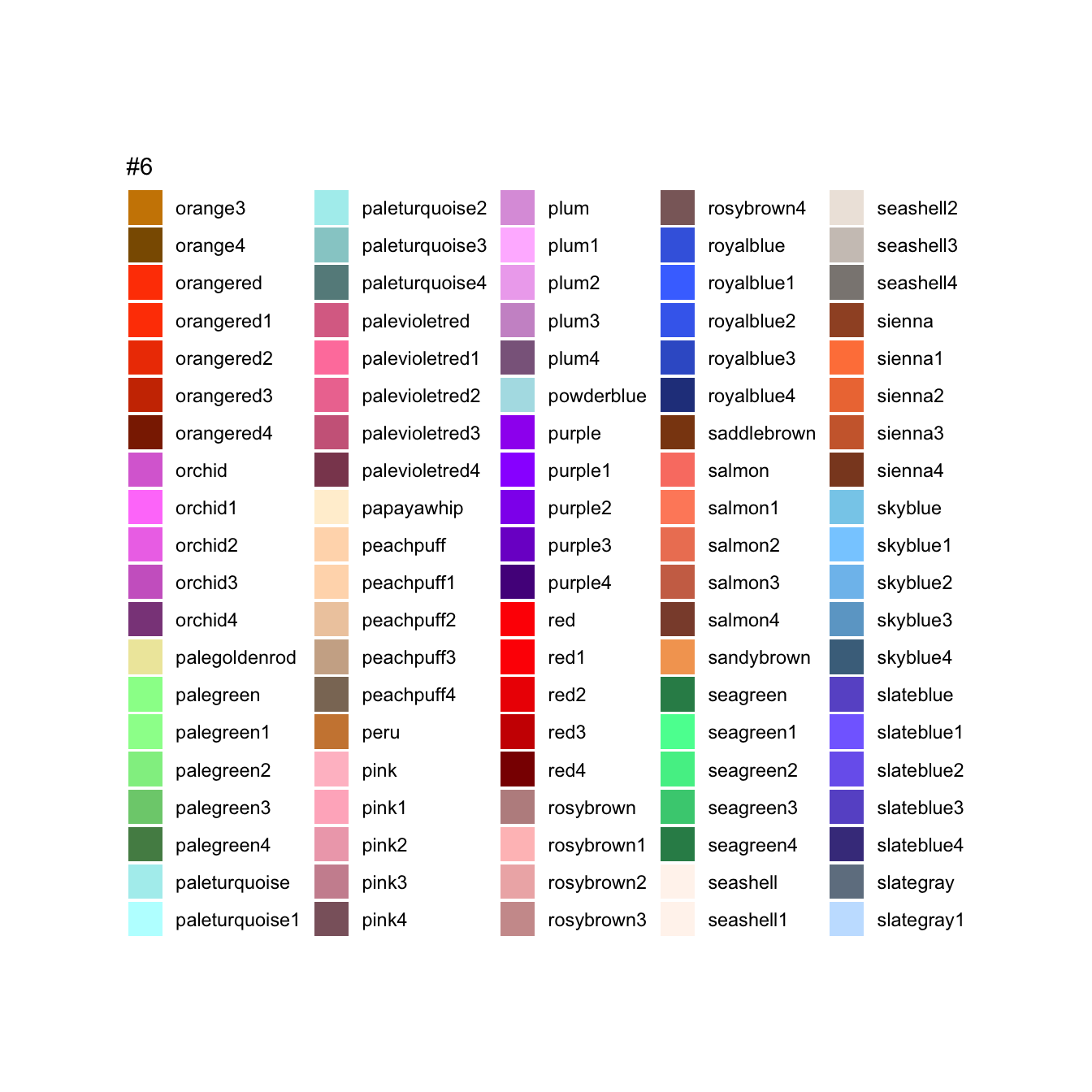 R Color Names 6