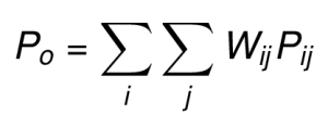 Weighted proportion of observed agreement formula